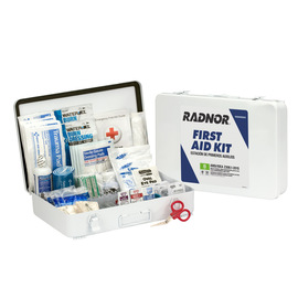 RADNOR™ White Metal Portable Or Wall Mount 50 Person 195 Piece First Aid Kit