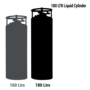 UHP (Ultra High Purity) Grade Oxygen, 180 Liter Liquid Cylinder, CGA 540