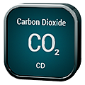 Stylized icon for Carbon Dioxide