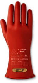 Ansell Size 7 Red ActivArmr® Latex Rubber Class 00 Linesmen Gloves