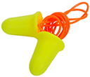 A pair of 3M Corded Earplugs against white.