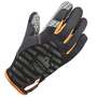 Ergodyne X-Large Black ProFlex® 821 Poly Mesh Full Finger Mechanics Gloves With Hook and Loop Cuff