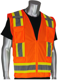 Protective Industrial Products Large Hi-Viz Orange Polyester Vest