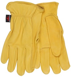 MCR Safety Large Gold Deerskin Unlined Drivers Gloves