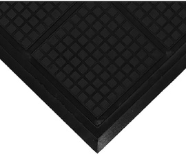 M+A Matting 43.75" X 43.75" Black Nitrile Rubber Hog Heaven® III Comfort Workstation Floor Mat