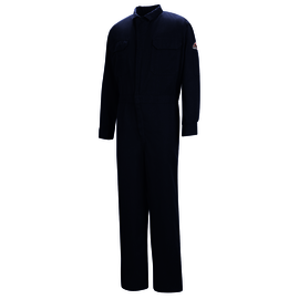 Bulwark® Small Navy Blue Modacrylic/Lyocell/Aramid Flame Resistant Coveralls With Zipper Front Closure