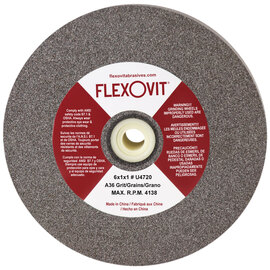 FlexOVit® 6" 36 Grit Coarse/Medium Aluminum Oxide Bench Grinder Wheel
