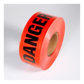 INCOM® 3" W X 500' L Red 5 mil PVC Primeguard Reinforced Barricade Tape "DANGER"