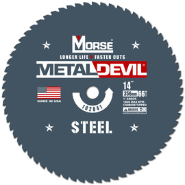 Morse® 14" 66 Teeth Metal Devil Carbide Tipped Circular Saw Blade (For Steel Cutting)