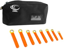 OEL Orange/Yellow Steel And Rubber 8 Piece Wrench Tool Kit