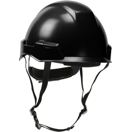 Protective Industrial Products Black Rocky™ ABS/Polycarbonate Non-Vented Cap Style Climbing Helmet With Wheel Ratchet/4 Point Nylon Webbing Cradle Suspension And MIPS Technology