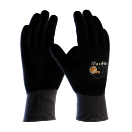Protective Industrial Products 2X-Small MaxiFlex® Endurance™ 15 Gauge Black Nitrile Full Hand Coated Work Gloves With Gray Lycra And Nylon Liner And Knit Wrist