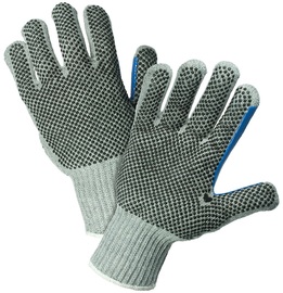 Protective Industrial Products Gray Small Cotton/Polyester General Purpose Gloves Knit Wrist