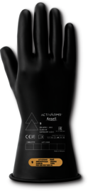 Ansell Size 12 Black ActivArmr® Latex Rubber Class 00 Linesmen Gloves