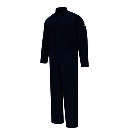 Bulwark® 4X Tall Navy Blue Aramid/Lyocell/Modacrylic Flame Resistant Coveralls With Taped Brass Zipper Closure