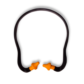RADNOR™ Orange and Black Multi-Position Banded Earplugs