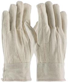RADNOR™ White 18 Ounce Canvas/Nap-Out Hot Mill Gloves With Band Top Wrist