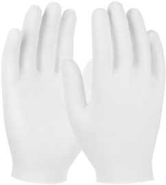 RADNOR™ Women's White CleanTeam® Medium Weight Cotton Inspection Gloves With Unhemmed Cuff