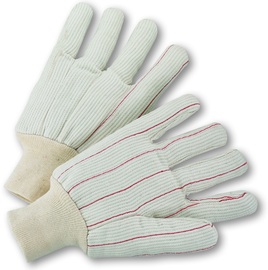 RADNOR™ Large White 18 Ounce Cotton/Nap-In/Polyester Hot Mill Gloves With Knit Wrist