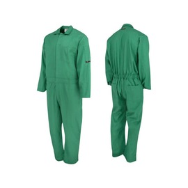 Radians Large Green VolCore™/Cotton Flame Resistant Coverall With Snap Front Closure