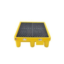 UltraTech 53" X 53" X 11 3/4" Ultra-Spill Pallets® P4 Yellow Polyethylene Pallet With Standard Model