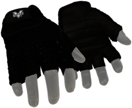 Valeo® X-Large Black Valeo-V340 Leather Fingerless Mechanics Gloves With Hook And Loop Cuff Cuff
