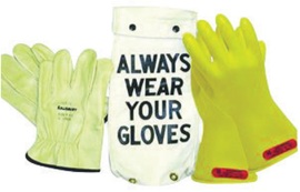 Salisbury by Honeywell Size 7 Yellow Rubber Class 0 Linesmens Gloves