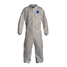 DuPont™ Large White/Blue Tyvek® 400 D 5.9 mil/12 mil Coveralls (With Elastic Wrists And Ankles)