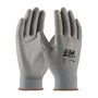 Protective Industrial Products 2X G-Tek® Touch 13 Gauge Gray Polyurethane Palm And Finger Coated Work Gloves With Gray Nylon And Polyester Liner And Knit Wrist
