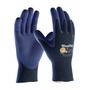 Protective Industrial Products 2X MaxiFlex® Elite™ 18 Gauge Blue Nitrile Palm And Finger Coated Work Gloves With Blue Lycra And Nylon Liner And Knit Wrist
