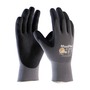 Protective Industrial Products 3X MaxiFlex® Ultimate by ATG® 15 Gauge Black Nitrile Palm And Finger Coated Work Gloves With Gray Nylon And Elastane Liner And Continuous Knit Wrist