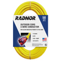 RADNOR™ 50' 15 A 125 VAC PVC Jacket Yellow Extension Cord