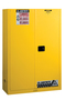 Justrite® 45 Gallon Yellow Sure-Grip® EX 18 Gauge Cold Rolled Steel Safety Cabinet