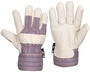 Tillman® Size Large Pearl, Blue Stripe Pigskin And Leather | Canvas Thinsulate™ Lined Cold Weather Gloves