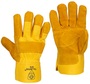 Tillman® Size X-Large Brown, Yellow Cowhide And Leather And Canvas ColdBlock™/Cotton/Polyester Lined Cold Weather Gloves