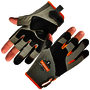 Ergodyne 2X Hi-Viz Orange, Gray And Black ProFlex® 720 Tena-Grip™, Neoprene And Armortex® Three Open Finger Framing Gloves With Hook and Loop Cuff