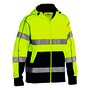 Protective Industrial Products Large Hi-Viz Yellow and Navy Bisley® Fleece/Polyester Sweatshirt