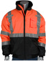 Protective Industrial Products X-Large Hi-Viz Orange Polyester/Ripstop Jacket
