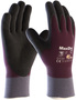 Protective Industrial Products Small MaxiDry® Zero™ 15 Gauge Black Nitrile Full Hand Coated Work Gloves With Purple Nylon And Elastane Liner And Knit Wrist