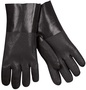 MCR Safety Large Black Jersey Lined PVC Chemical Resistant Gloves