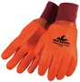 MCR Safety Large Orange Foam Lined PVC Chemical Resistant Gloves