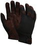 Memphis Glove Large Brown MCR Safety Cowhide Full Finger Mechanics Gloves With Hook and Loop Cuff