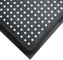 M+A Matting 3.2' X 12.3' Black Nitrile Cushion Station™ with Holes Floor Mat