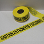 Harris Industries 3" X 1000'" Black 4 mil Polyethylene BT Series Barricade Tape "CAUTION AUTHORIZED PERSONNEL ONLY"