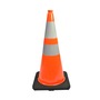 Cortina Safety Products 14" X 14" X 28" Orange Injection Molded PVC Cone
