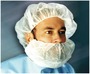 CT International White Spunbound Polypropylene Disposable Beard Cover