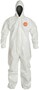 DuPont™ Medium White Tychem® 4000 12 mil Chemical Protective Coveralls (With Hood, Elastic Wrists And Ankles)