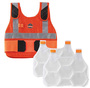 Ergodyne Small - Medium Orange Chill-Its® 6215HV Modacrylic/Cotton Cooling Vest