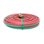 Harris® 1/4" X 50' Red And Green EPDM Welding Twin Hose With BB Hose Fittings