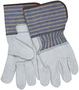 Memphis Glove Large Blue, Yellow And Black Select Shoulder Leather Palm Gloves With 3/4 Leather Back And Gauntlet Cuff